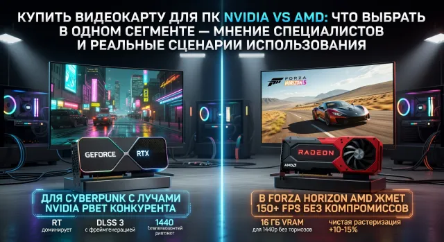 Купить видеокарту для пк NVIDIA vs AMD: что выбрать в одном сегменте — мнение специалистов и реальные сценарии использования